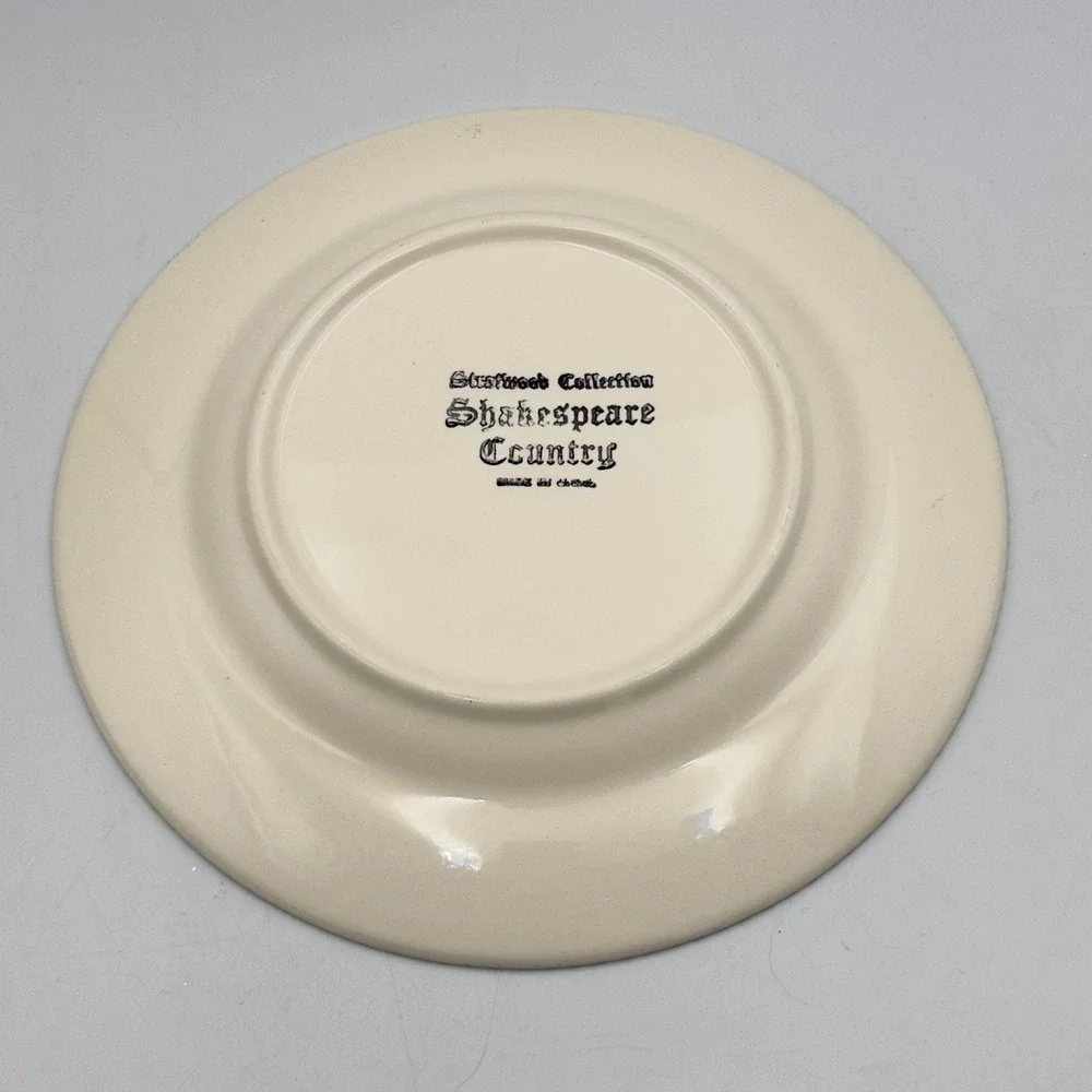 Stratwood Collection Shakespeare Country Blue‎ White Transferware Dinner Plate